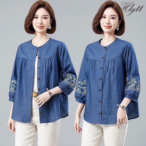 [헬리꽁땡]에스닉데님자수셔츠재킷