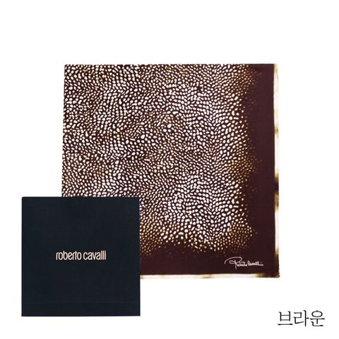 로베르토카발리 스퀘어 레오파드 실크 스카프(7C9090)