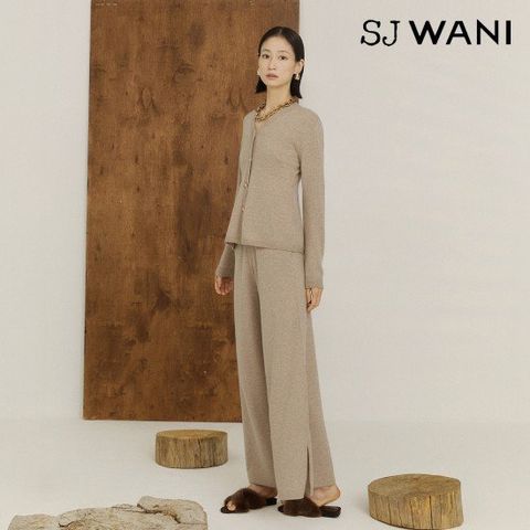 SJ와니 25FW 캐시미어 100 슬릿 와이드 팬츠 1종