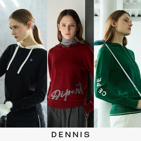 [카드 5%할인]데니스골프 25FW 후드 니트 3종