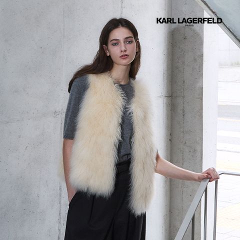 칼라거펠트 25FW 캐시미어 퍼 베스트