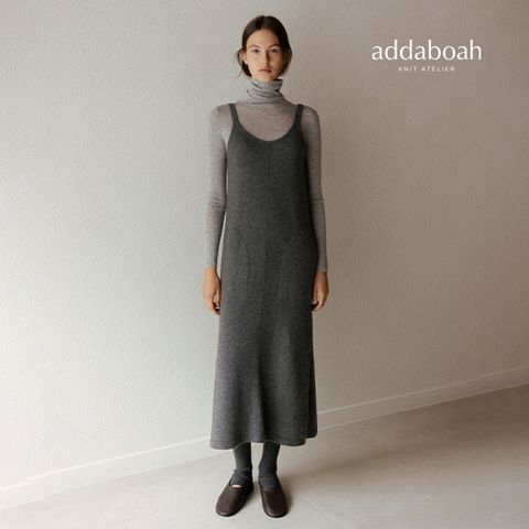 애드아보아 25FW 라쿤 울 블렌디드 니트원피스