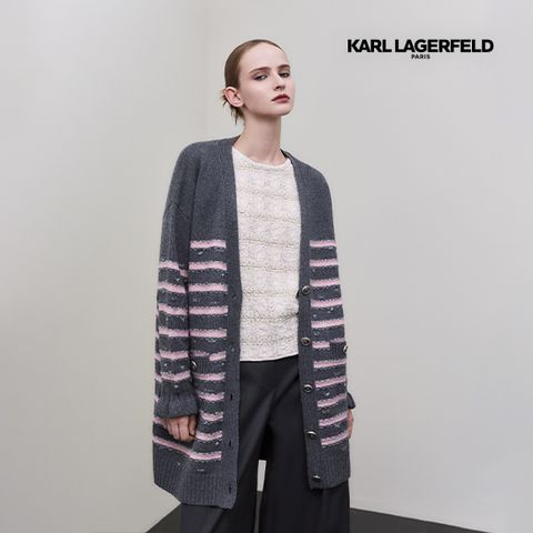 칼라거펠트 25FW 캐시미어100 니트 코트