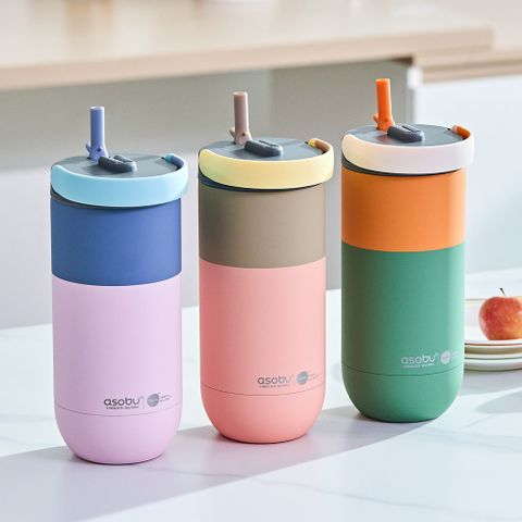 스테인레스 보온보냉 손잡이 빨대 대용량 세라믹 텀블러 오르빗 900ml