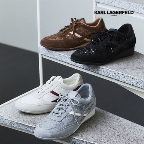 칼라거펠트 25FW 트위드 스팽글 스니커즈