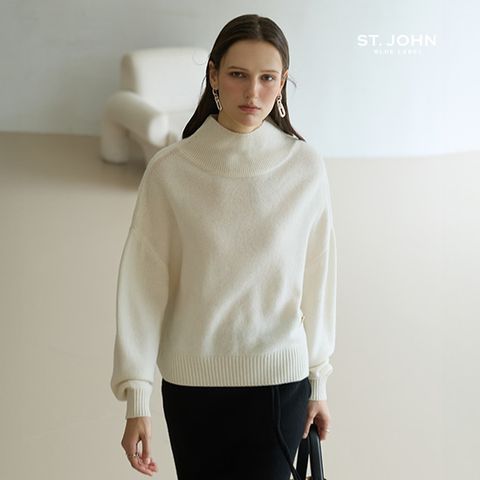 25FW 25FW 캐시미어 하이넥 케이프 풀오버