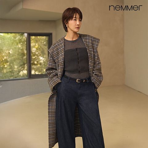 25FW 캐시미어 울 핸드메이드 빅숄 후드코트