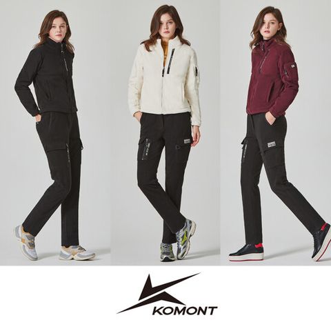 [KOMONT] 코몽트 여성 방풍 플리스 집업 트레이닝 셋업 2종 