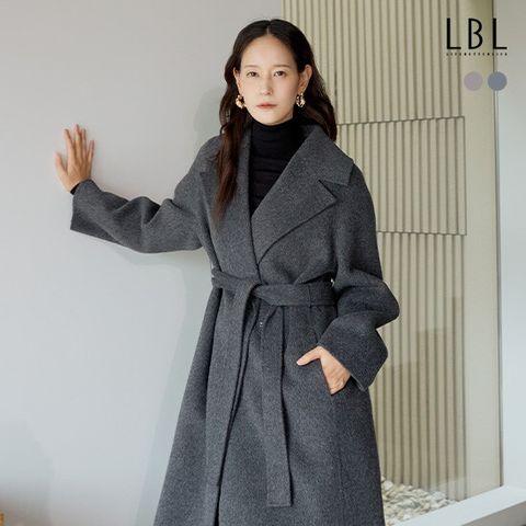 ○[LBL X NICE CLAUP] 25FW 울실크 블렌드 벨티드 코트
