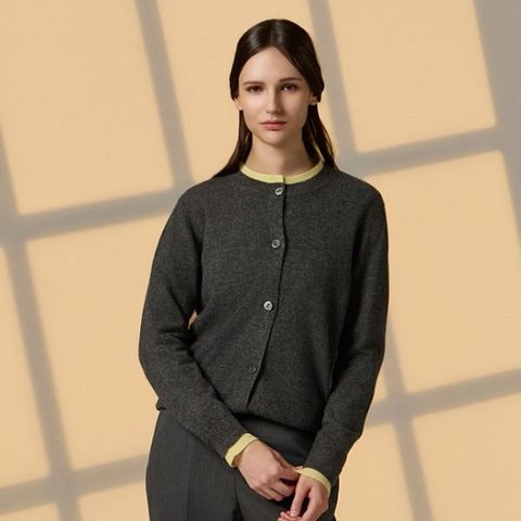 [앱섹] 25FW 몽골캐시미어 100% 컬러레이어 가디건