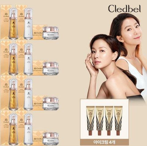 [방송에서만]끌레드벨 럭셔리 골드 리프팅 기초세트 매니아 (4세트+아이크림4종)