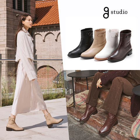 [방송에서만 6만원 세일] 지스튜디오 디어스킨 버클부츠