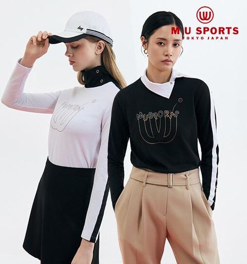 [MU SPORTS] 엠유 소프트기모 하이넥 스냅 티셔츠 2종