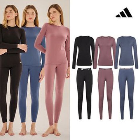 아디다스 데일리 웜웨어 여성 동내의 상하의 6종(3세트)