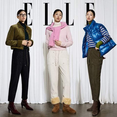 [ELLE]엘르 25FW 기모본딩 코듀로이 팬츠 3종