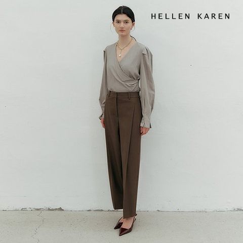 [헬렌카렌] 25FW 핀턱 배럴 팬츠
