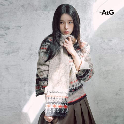 더엣지 25FW 플러피 울 노르딕 머플러