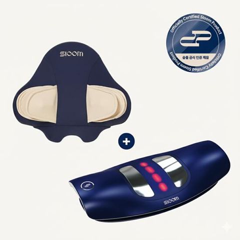 [슬룸] 허리+목편한케어 V2 프리미엄 마사지기 세트 구성