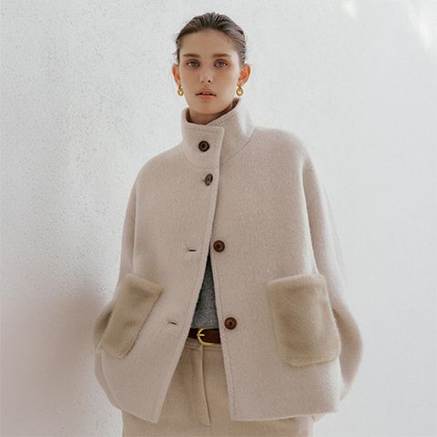 바니스뉴욕 25FW 베일리 알파카 하프코트