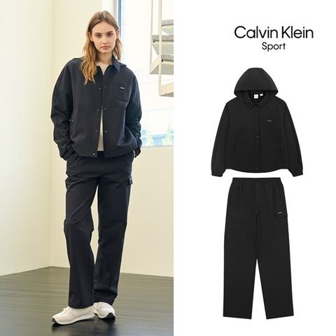 O 캘빈클라인스포츠 25FW 여성 기모 셔켓 셋업 2종