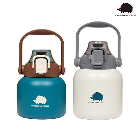 [단독/혼합] 스칸디나비안포레스트 빅핸들 텀블러 2종(피코크그린 600ml+아이보리 800ml)