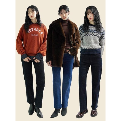 벨리츠 25FW 여성 기모 라이크라 데님 팬츠 3종