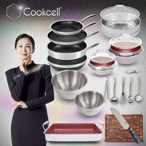 [10월단한번]쿡셀 홀로그램 큐브 IH 후라이팬 세트