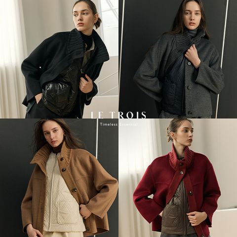 [LE TROIS]25FW 르투아 울핸드메이드코트+패딩베스트 2종