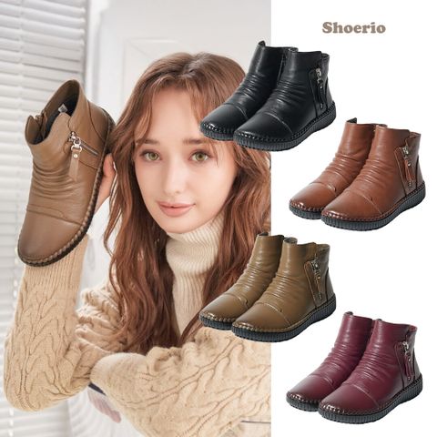  ○ 셔링라인 미들부츠