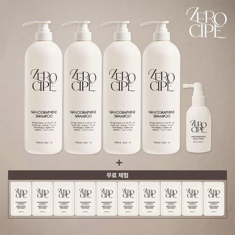 [제로시피] VIP 제로시피 샴푸 1000mlx4+무체10장+토닉100mlx1