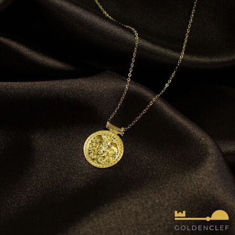 {골든클레프} 18K 메두사 코인 목걸이