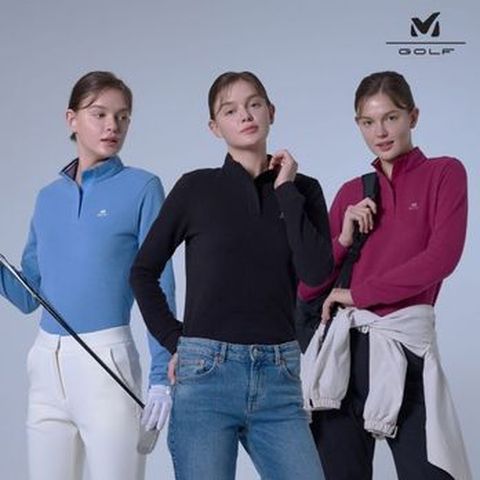 밀레골프 25FW 여성 하프집업 3종