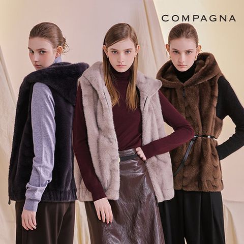 [방송에서만][꼼빠니아] 25FW FAUX 밍크퍼 후드베스트