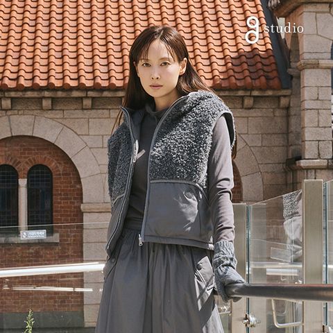 지스튜디오 25FW 지 위켄드 알파카울 부클 리버시블 헝가리구스