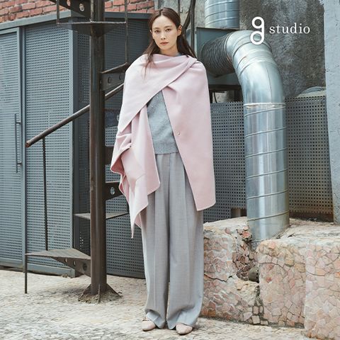 지스튜디오 25FW 소모사 캐시미어울100 와이드팬츠