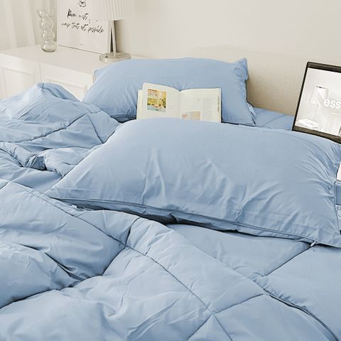 [풀세트] 필굿 알러지케어 자가발열 겨울 차렵이불 패드세트 파우더블루 (SS/QK/SK)