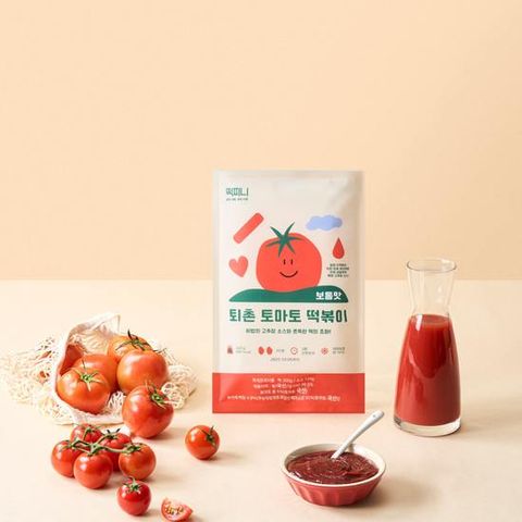 떡찌니 퇴촌 토마토 떡볶이 보통맛 420g 10팩