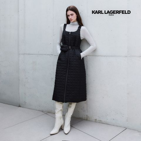 칼라거펠트 25FW 퀼팅 구스다운 패딩 원피스