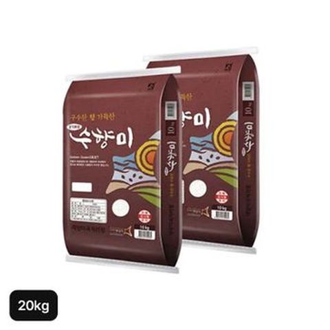 구수한 향 가득한 경기화성 수향미 쌀 20kg(10kg+10kg)