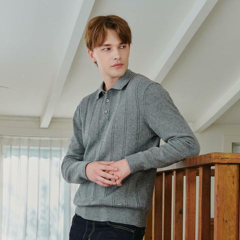 [삼성카드5%할인]워모 25FW 케이블니트 그레이 1종