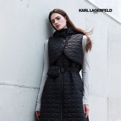 칼라거펠트 25FW 구스다운 패딩 바라클라바 베스트