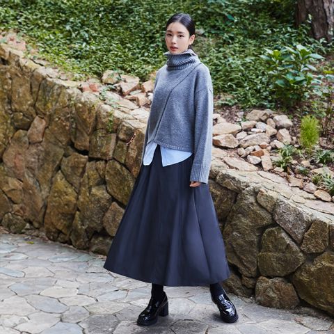 25FW 퀼팅 레이어 패딩스커트