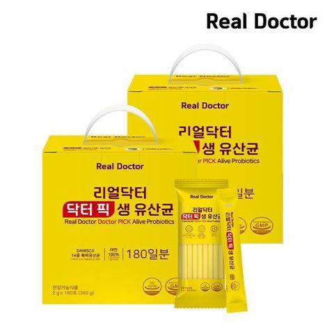 [리얼닥터] 닥터 픽 생유산균 180포 x 2박스 (총 360포 / 12개월분)