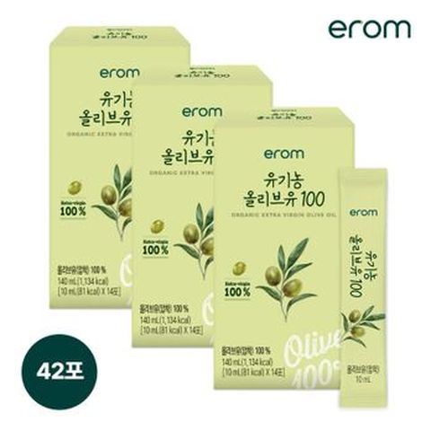 이롬 유기농 올리브유 100 3박스(42포)