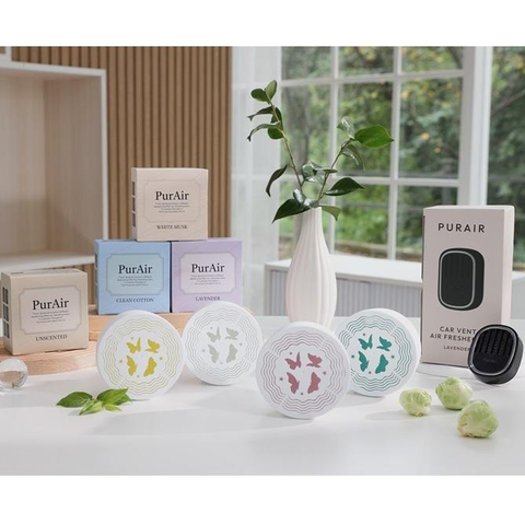 [더블세트]퓨레어탈취제 20개(라벤더/화이트머스크/무향)+차량용