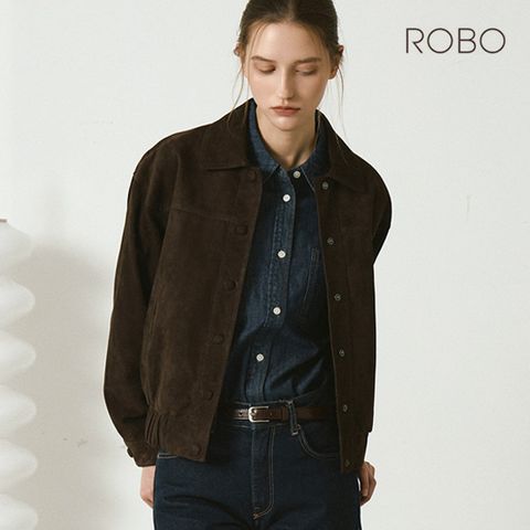 [로보] 25FW 이태리 스웨이드 커브드 볼륨 블루종