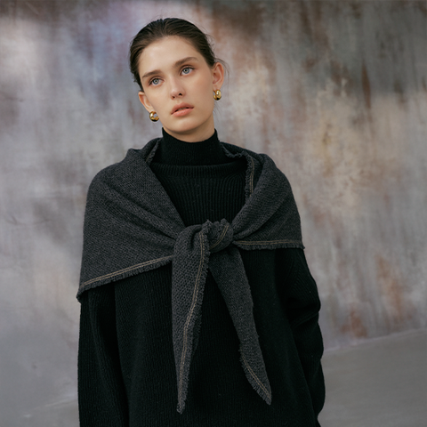 바니스뉴욕 25FW 캐시블렌디드 숄 머플러