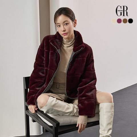 25FW 리버시블 Faux 밍크 구스 다운 자켓
