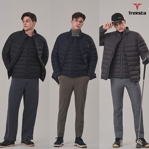 O 트렉스타 25FW 남성 패딩 자켓 + 패딩 베스트 2종
