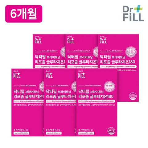 [방송에서만 50프로 세일][6개월] 브라이트닝 리포좀 글루타치온180 (30매 x 6박스)